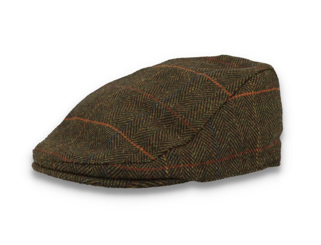 Barbour Cheviot Flat Cap Olive Herringbone - LOKK