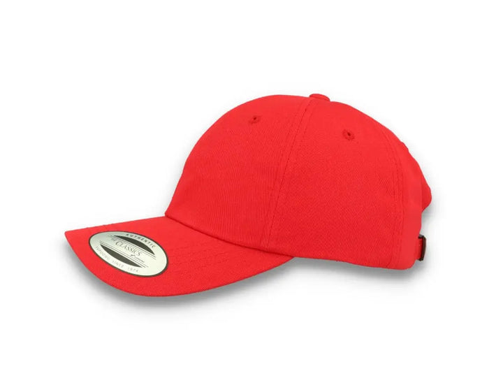 Red Dad Cap Low Profile Cotton Twill - Yupoong 6245CM - LOKK