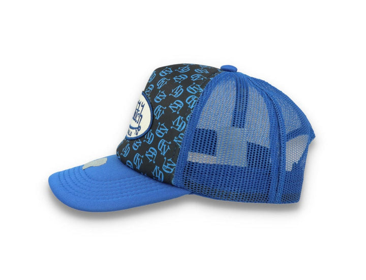 Von Dutch Trucker Cap Tampa Foam All Over Print Black/Blue - LOKK