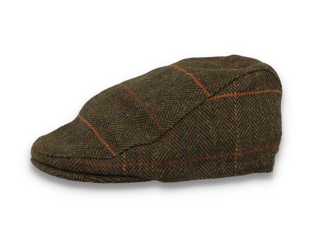 Barbour Cheviot Flat Cap Olive Herringbone - LOKK