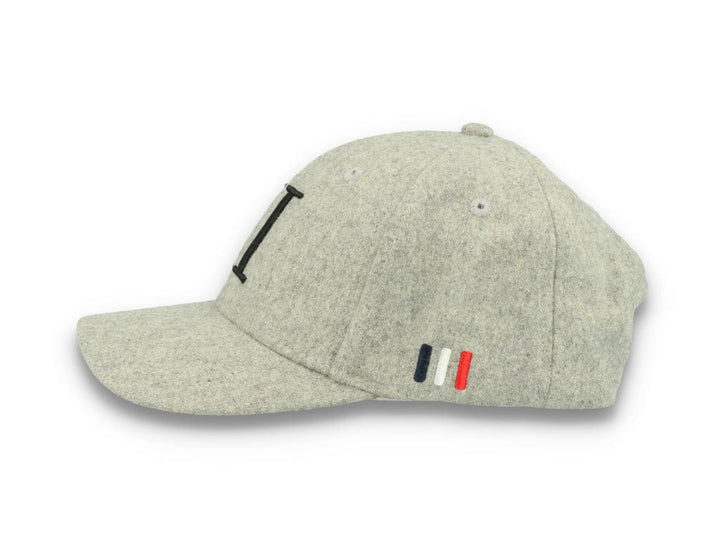 Wool II Baseball Cap Light Grey Melange/Black - LOKK