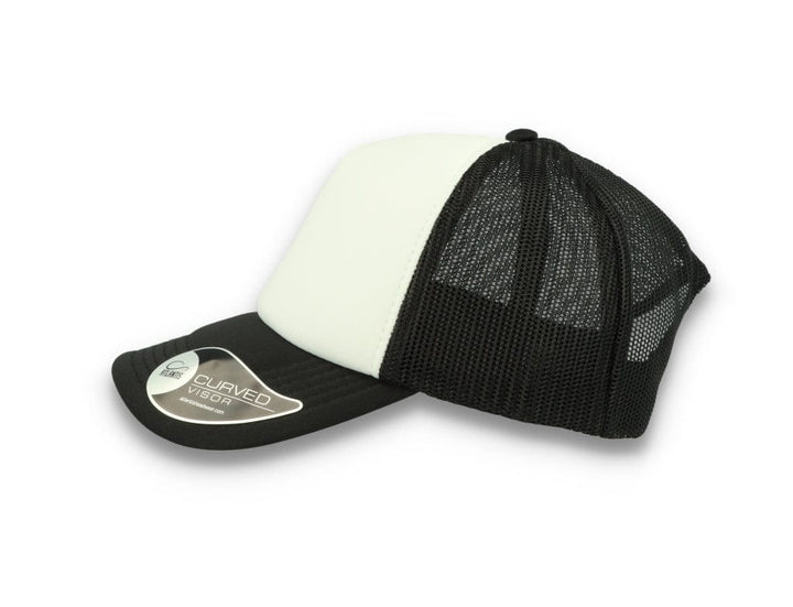 Trucker Cap Black/White Atlantis Rapper Foam - LOKK