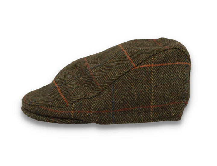 Barbour Cheviot Flat Cap Olive Herringbone - LOKK