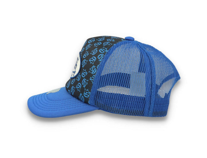 Von Dutch Trucker Cap Tampa Foam All Over Print Black/Blue - LOKK