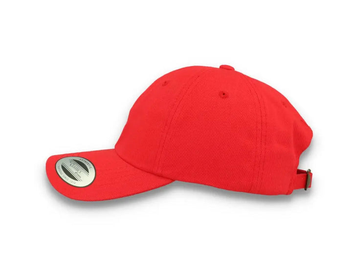 Red Dad Cap Low Profile Cotton Twill - Yupoong 6245CM - LOKK