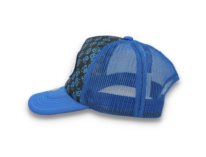 Von Dutch Trucker Cap Tampa Foam All Over Print Black/Blue - LOKK