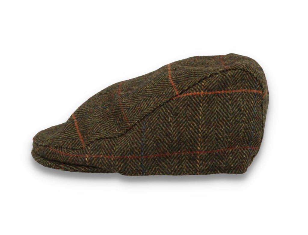 Barbour Cheviot Flat Cap Olive Herringbone - LOKK