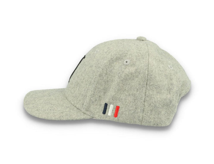 Wool II Baseball Cap Light Grey Melange/Black - LOKK
