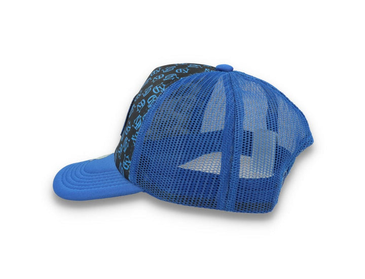 Von Dutch Trucker Cap Tampa Foam All Over Print Black/Blue - LOKK