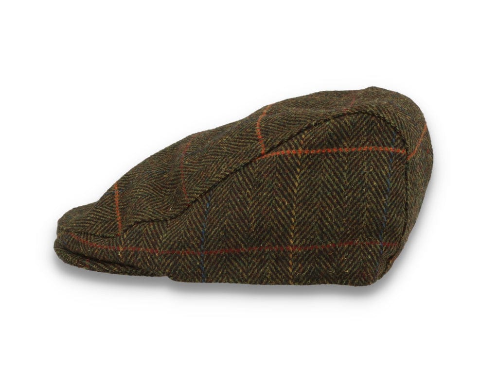 Barbour Cheviot Flat Cap Olive Herringbone - LOKK