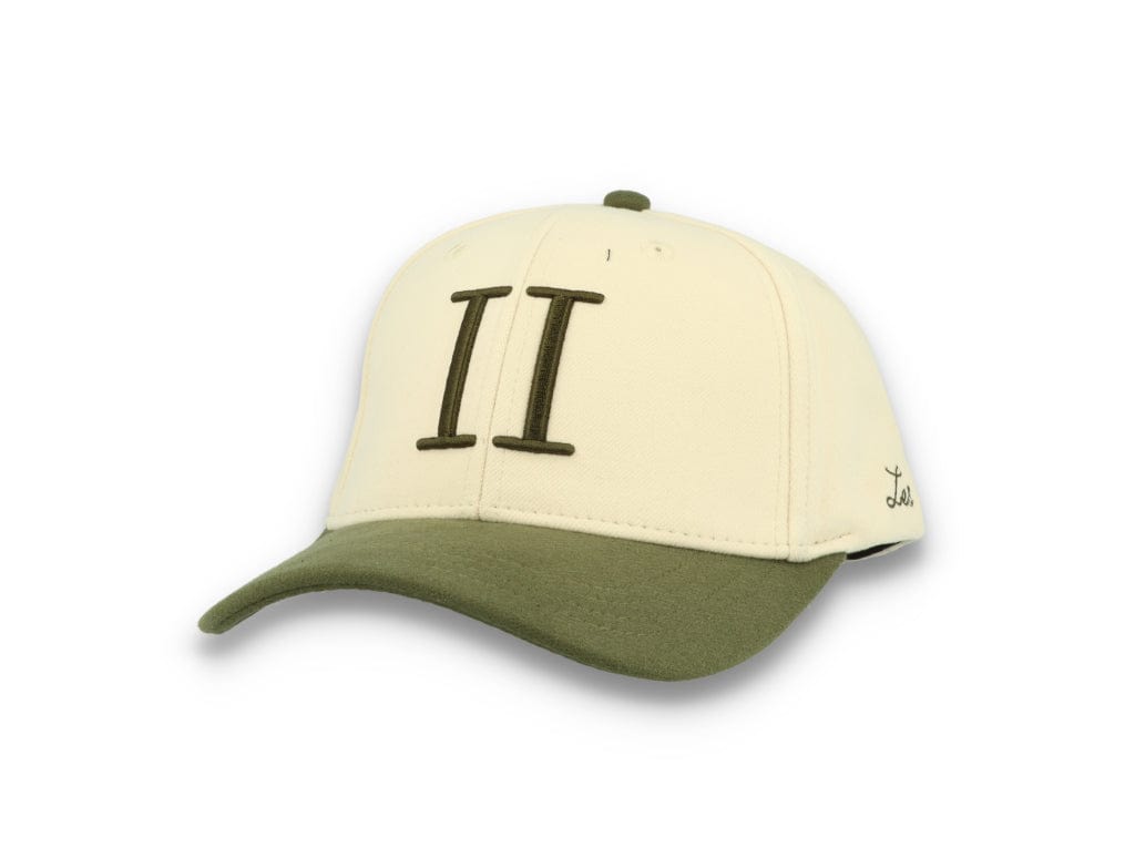 Contrast Baseball Cap Ivory/Olive Night - LOKK