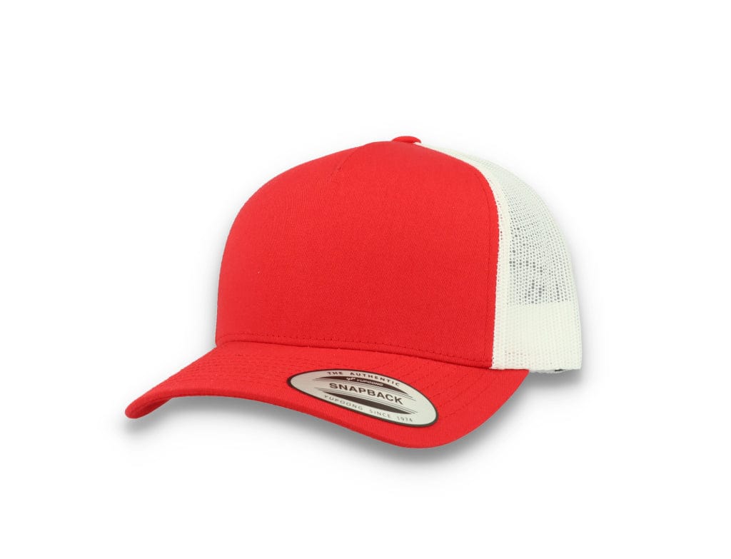 Trucker Cap Red/White 5-Panel Retro Trucker 2-Tone 6506T - LOKK