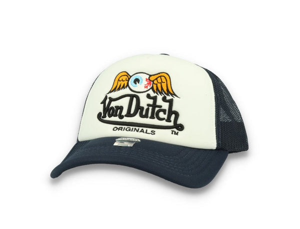 Von Dutch Trucker Cap Baker White/Navy - LOKK