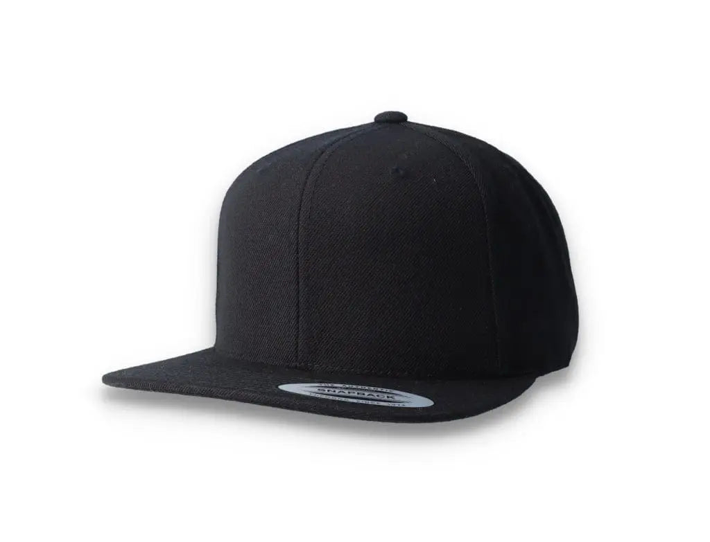 Black/Black Snapback Cap - Yupoong 6089M - LOKK