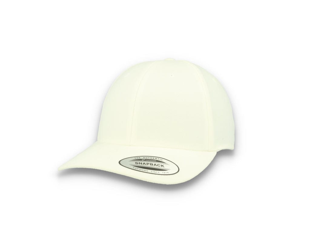 Premium Curved Visor Cap Snapback White - Yupoong 6789M - LOKK