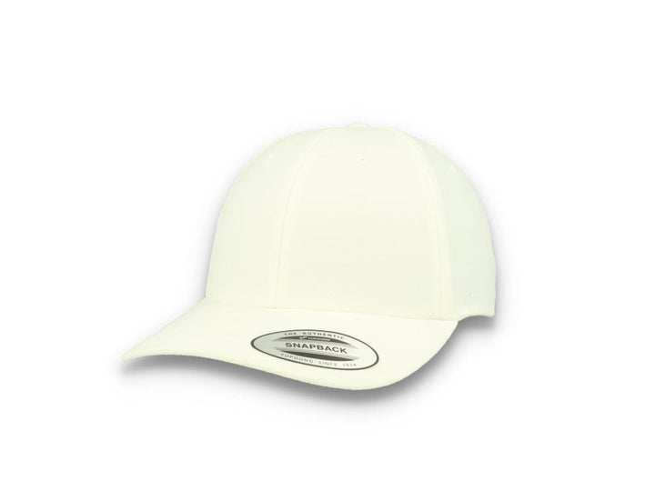 Premium Curved Visor Cap Snapback White - Yupoong 6789M - LOKK