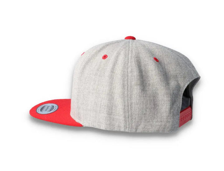 Yupoong Classic Snapback 6089MT Heather Grey/Red - LOKK