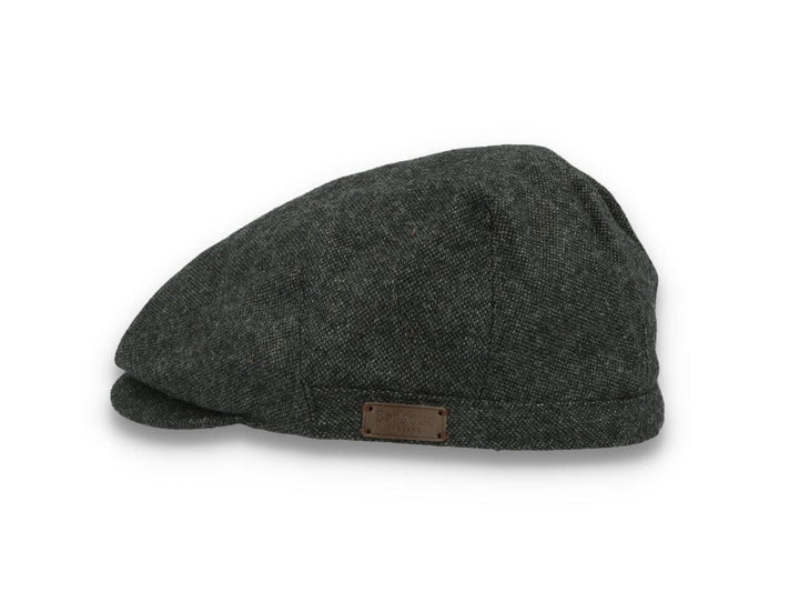 Barbour Barlow Flat Cap Dark Grey - LOKK