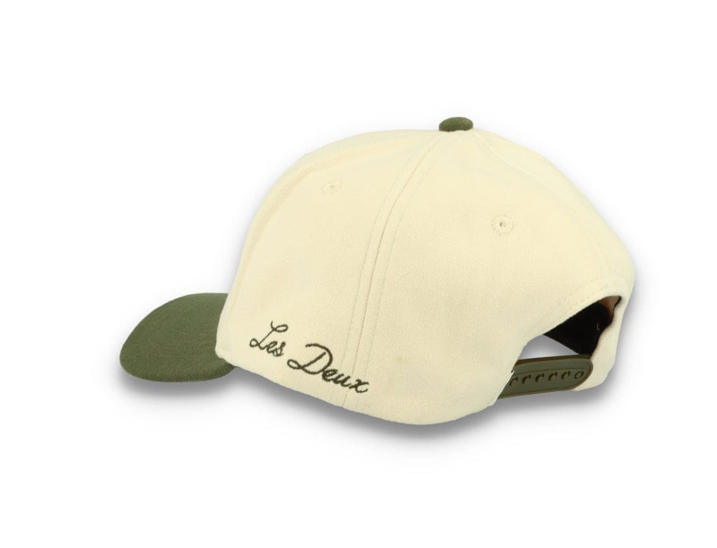 Contrast Baseball Cap Ivory/Olive Night - LOKK