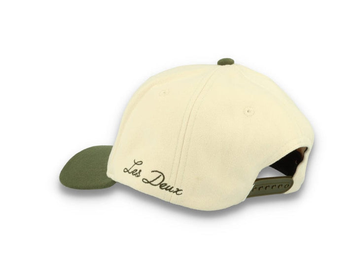 Contrast Baseball Cap Ivory/Olive Night - LOKK