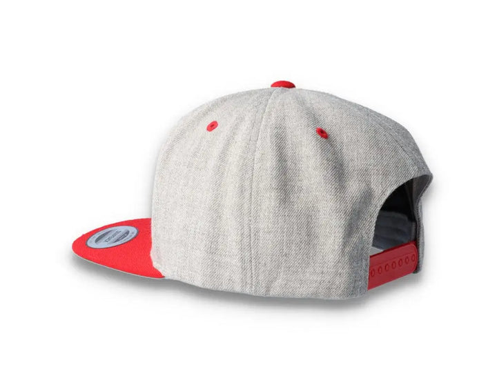 Yupoong Classic Snapback 6089MT Heather Grey/Red - LOKK