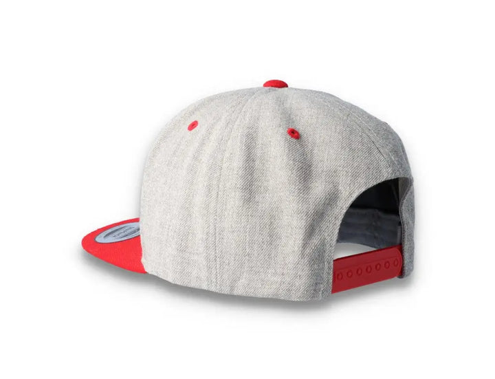 Yupoong Classic Snapback 6089MT Heather Grey/Red - LOKK