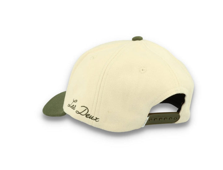 Contrast Baseball Cap Ivory/Olive Night - LOKK