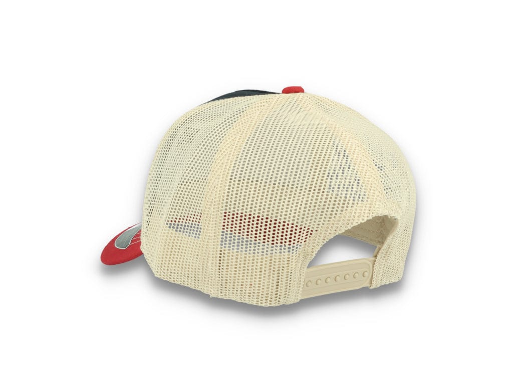 Trucker Cap Navy/Burgundy/Beige Atlantis Rapper Canvas - LOKK