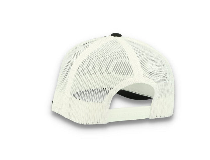 Black Trucker Cap w/ White Mesh Retro - Yupoong 6606T - LOKK