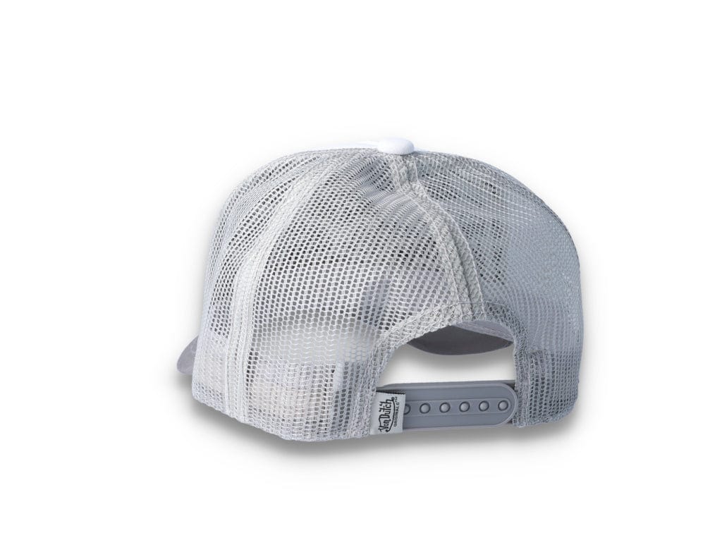 Von Dutch Trucker Cap Boston Cotton Twill White/Grey - LOKK