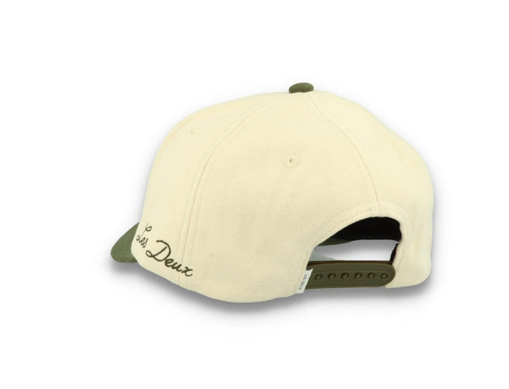 Contrast Baseball Cap Ivory/Olive Night - LOKK