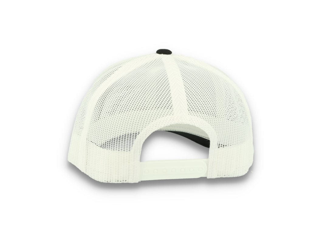 Black Trucker Cap w/ White Mesh Retro - Yupoong 6606T - LOKK