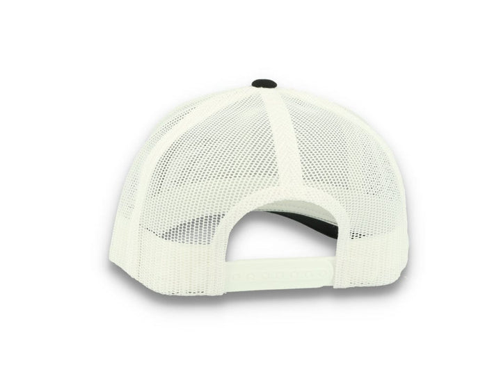 Black Trucker Cap w/ White Mesh Retro - Yupoong 6606T - LOKK