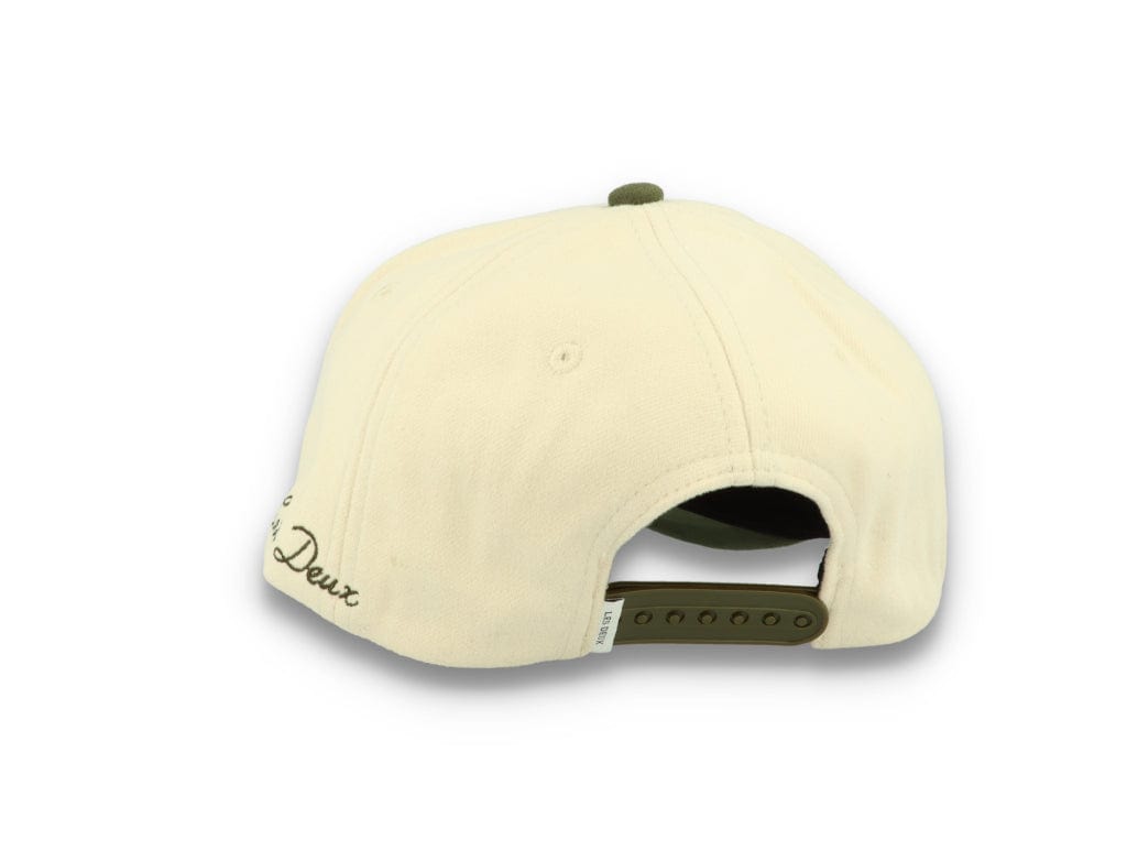 Contrast Baseball Cap Ivory/Olive Night - LOKK