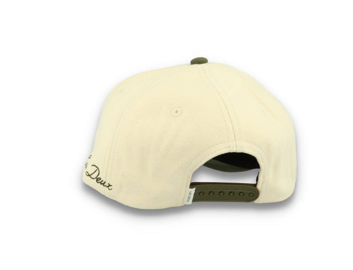 Contrast Baseball Cap Ivory/Olive Night - LOKK