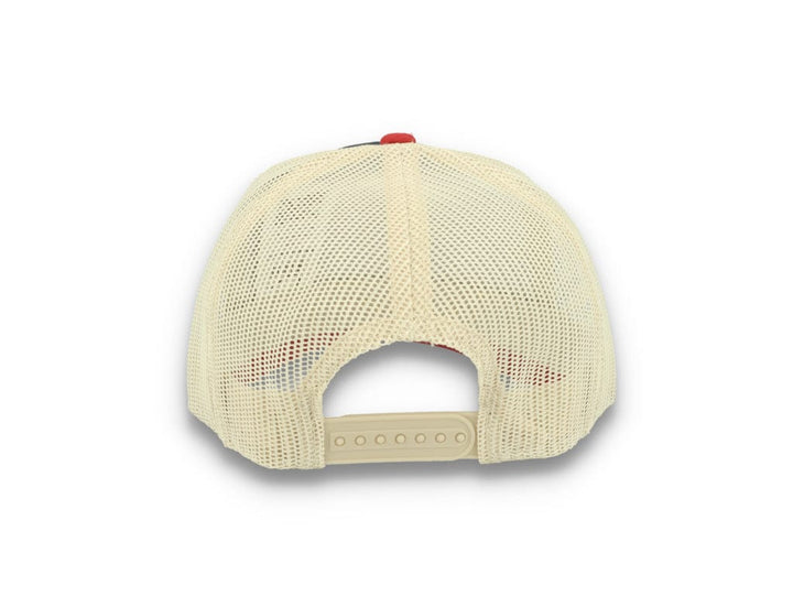Trucker Cap Navy/Burgundy/Beige Atlantis Rapper Canvas - LOKK
