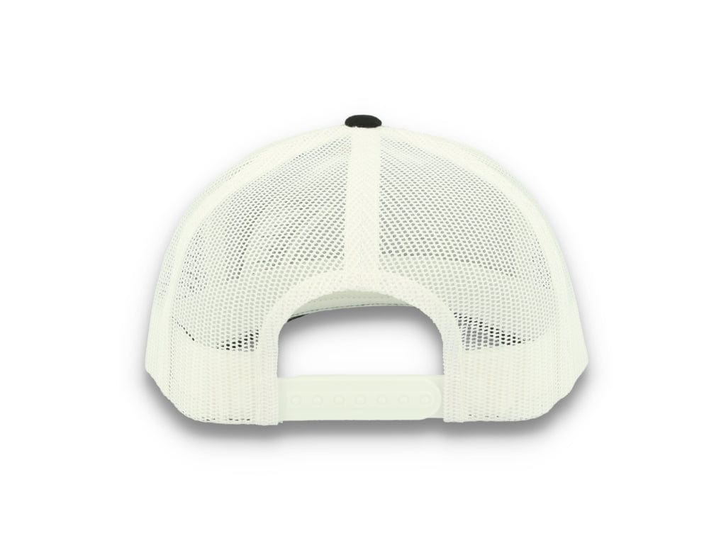 Black Trucker Cap w/ White Mesh Retro - Yupoong 6606T - LOKK