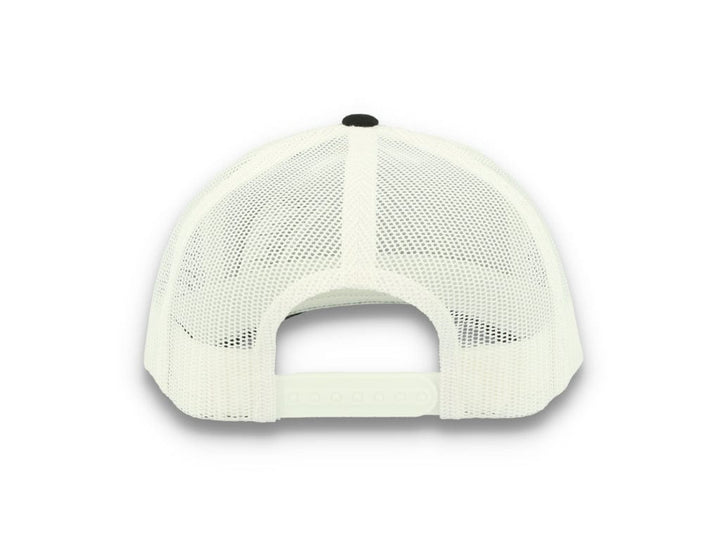 Black Trucker Cap w/ White Mesh Retro - Yupoong 6606T - LOKK