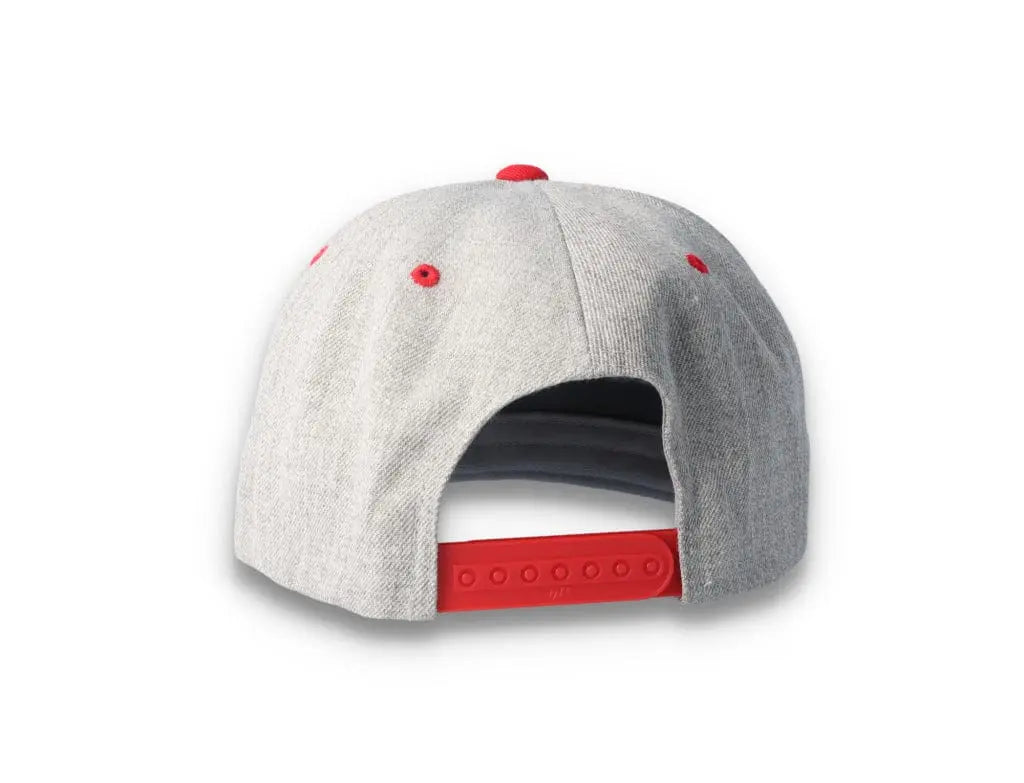 Yupoong Classic Snapback 6089MT Heather Grey/Red - LOKK