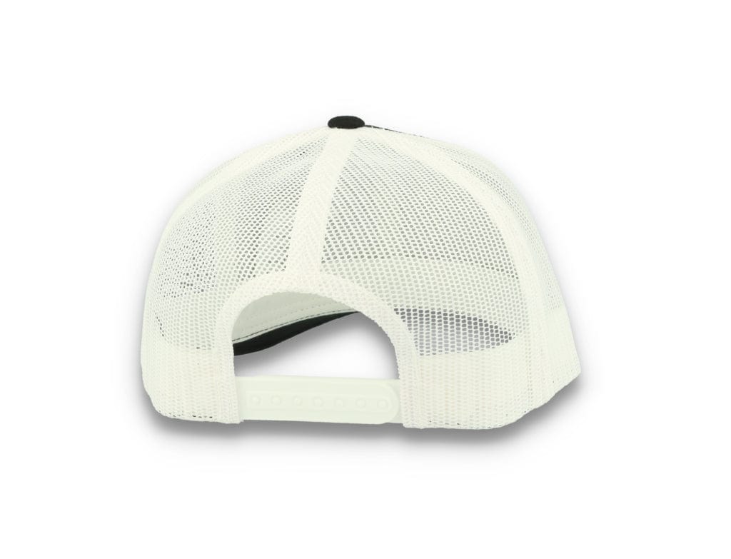 Black Trucker Cap w/ White Mesh Retro - Yupoong 6606T - LOKK