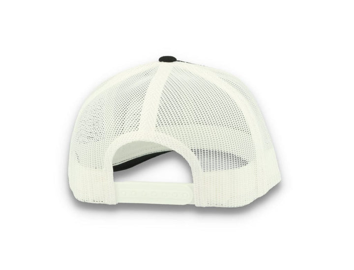 Black Trucker Cap w/ White Mesh Retro - Yupoong 6606T - LOKK