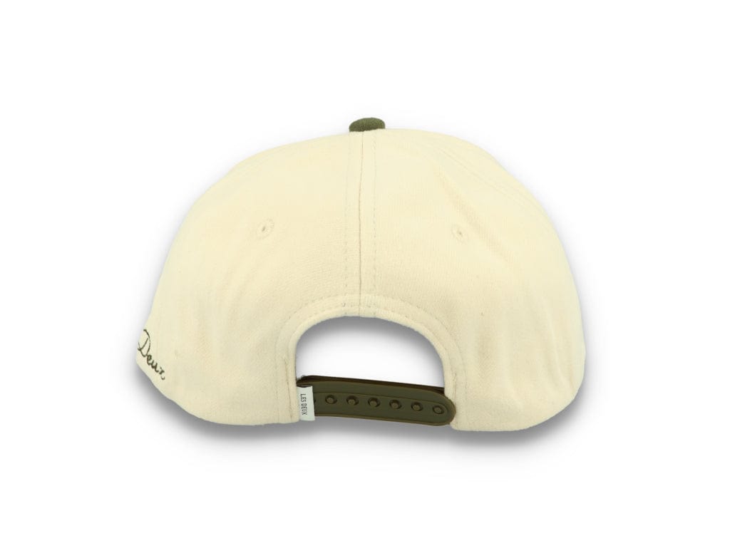 Contrast Baseball Cap Ivory/Olive Night - LOKK