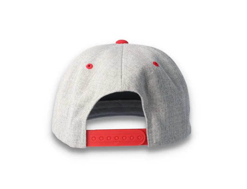 Yupoong Classic Snapback 6089MT Heather Grey/Red - LOKK