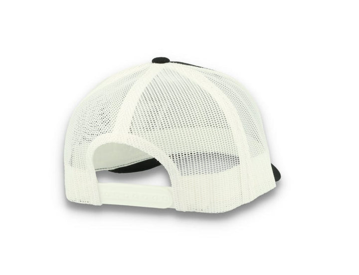 Black Trucker Cap w/ White Mesh Retro - Yupoong 6606T - LOKK