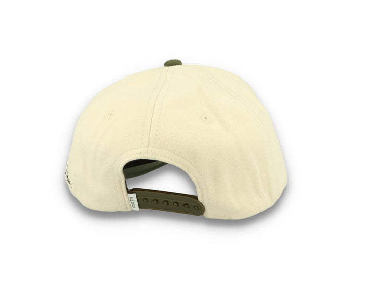Contrast Baseball Cap Ivory/Olive Night - LOKK