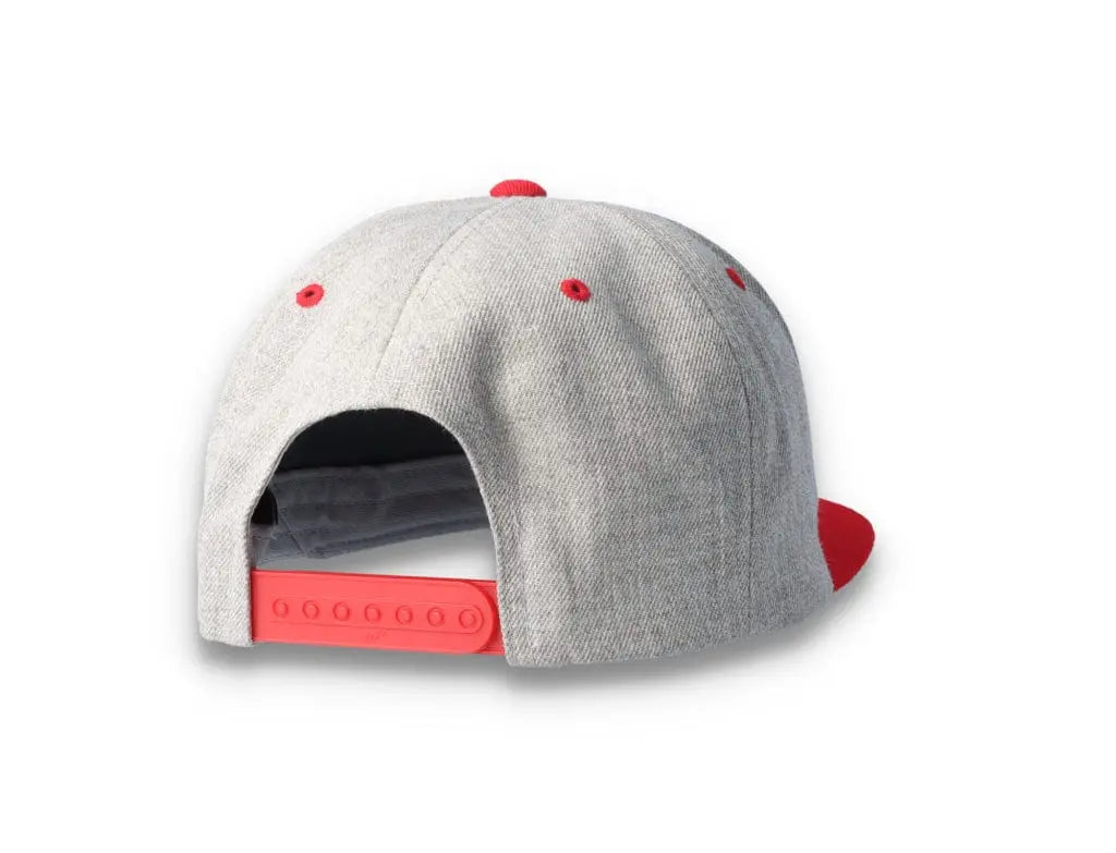 Yupoong Classic Snapback 6089MT Heather Grey/Red - LOKK