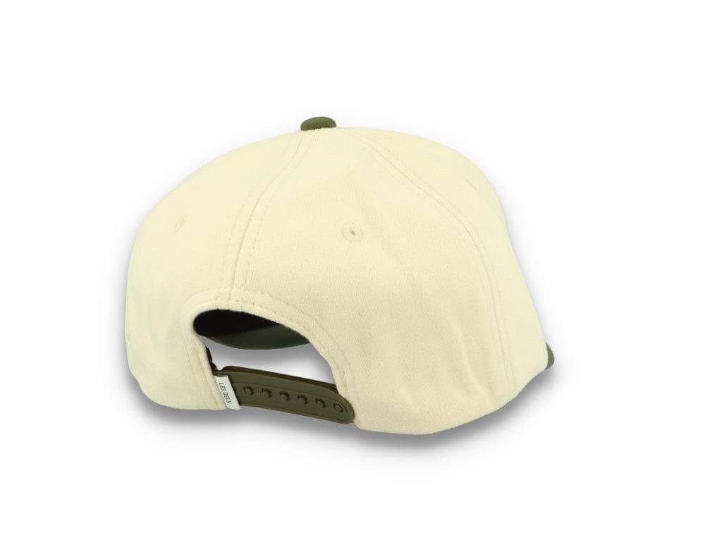 Contrast Baseball Cap Ivory/Olive Night - LOKK