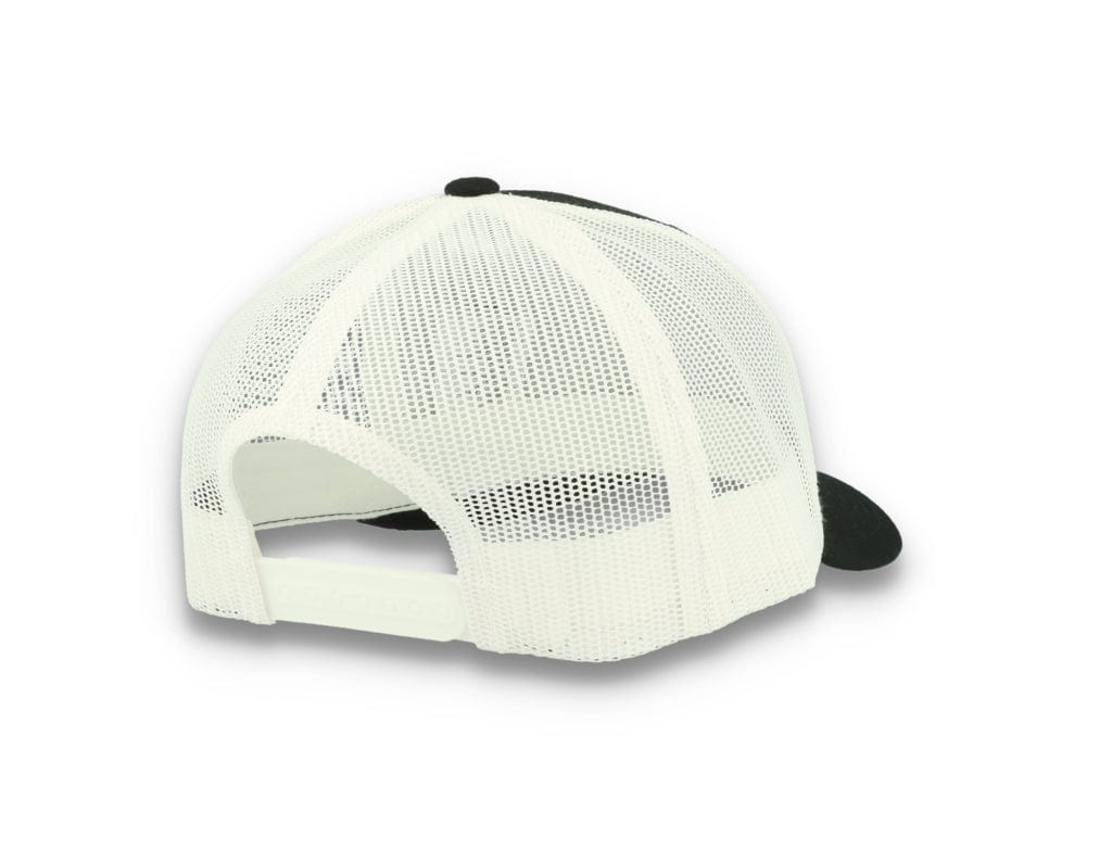 Black Trucker Cap w/ White Mesh Retro - Yupoong 6606T - LOKK