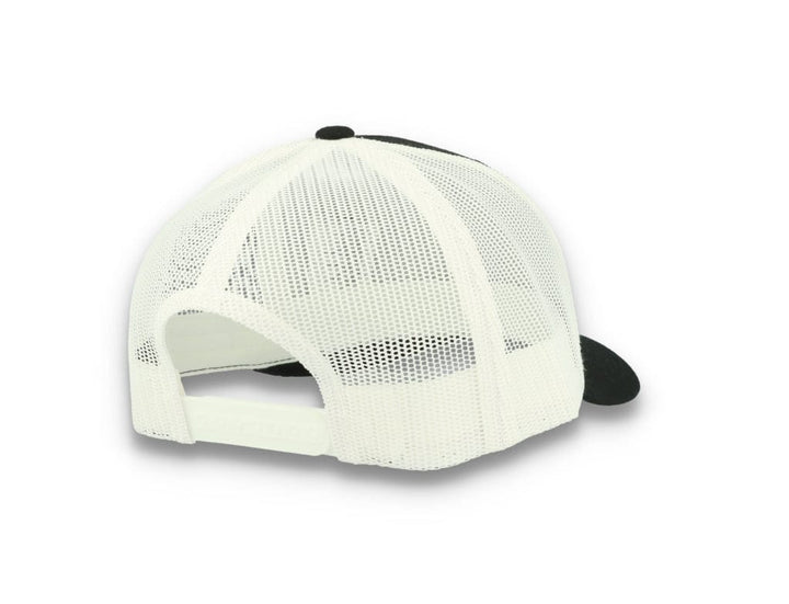 Black Trucker Cap w/ White Mesh Retro - Yupoong 6606T - LOKK