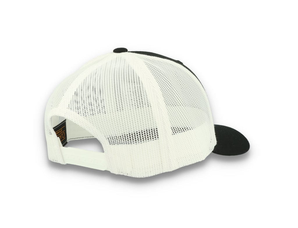 Black Trucker Cap w/ White Mesh Retro - Yupoong 6606T - LOKK